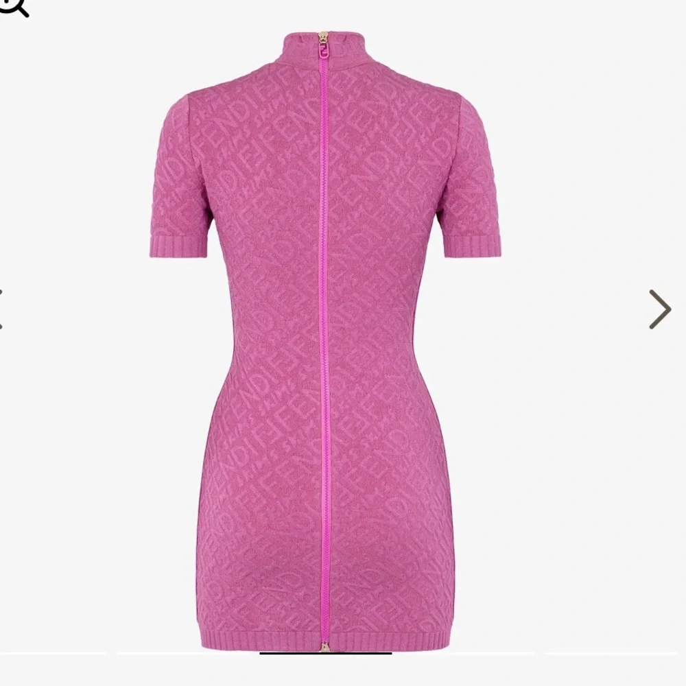 Fendi Skims Embossed Short Sleeve Dress - Picture 5 of 9